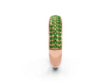 Rose gold Three-Row Round Peridot Eternity Band with Shared Prong Setting_8
