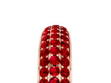 Rose gold Three-Row Round Ruby Eternity Band with Shared Prong Setting_11