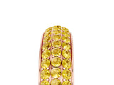 Rose gold Three-Row Round Yellow Sapphire Eternity Band with Shared Prong Setting_23