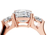 Rose gold Three-Stone Asscher Cut Cut Classic Band Prong Setting Ring_11