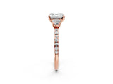Rose gold Three-Stone Asscher Cut Cut Diamond Pavé Band with Prong Setting_17