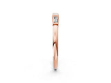 Rose gold Three-Stone Baguette Cut Channel Set Diamond Band_6