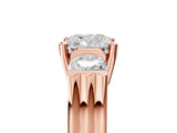 Rose gold Three-Stone Cushion Cut Cut Classic Band Prong Setting Ring_12