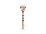 Rose gold Three-Stone Cushion Cut Cut Diamond Pavé Band with Prong Setting_17