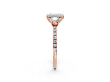 Rose gold Three-Stone Emerald Cut Cut Diamond Pavé Band with Prong Setting_37