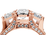Rose gold Three-Stone Emerald Cut Diamond Ring with Channel-Set Band and Four-Prong Setting_56