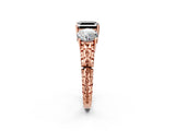 Rose gold Three-Stone Fancy Black Asscher Cut Cut Diamond Ring with Channel-Set Band and Prong Setting_14