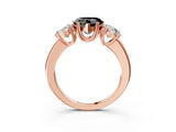 Rose gold Three-Stone Fancy Black Heart Cut Cut Diamond Ring with Channel Set Band and Four-Prong Setting_27