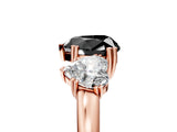 Rose gold Three-Stone Fancy Black Heart Cut Cut Diamond Ring with Channel Set Band and Four-Prong Setting_29