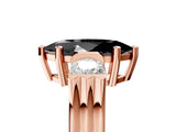 Rose gold Three-Stone Fancy Black Marquise Cut Cut Classic Band Prong Setting Ring_5