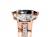 Rose gold Three-Stone Fancy Black Marquise Cut Cut Diamond Ring with Channel-Set Band and Four-Prong Setting_17