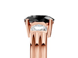 Rose gold Three-Stone Fancy Black Oval Cut Cut Classic Band Prong Setting Ring_5