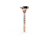 Rose gold Three-Stone Fancy Black Oval Cut Cut Diamond Pavé Band with Prong Setting_17