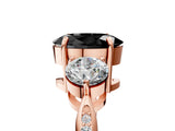 Rose gold Three-Stone Fancy Black Oval Cut Diamond Channel Set Engagement Ring with Prong Setting_17