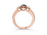 Rose gold Three-Stone Fancy Black Pear Cut Cut Diamond Ring with Channel Set Band and Four-Prong Setting_27