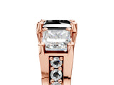 Rose gold Three-Stone Fancy Black Princess Cut Cut Diamond Ring with Channel-Set Band and Four-Prong Setting_17