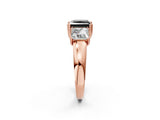 Rose gold Three-Stone Fancy Black Princess Cut Cut Diamond Ring with Channel Set Band and Four-Prong Setting_26