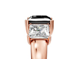 Rose gold Three-Stone Fancy Black Princess Cut Cut Diamond Ring with Channel Set Band and Four-Prong Setting_29