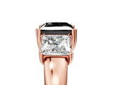 Rose gold Three-Stone Fancy Black Princess Cut Cut Diamond Ring with Channel Set Band and Four-Prong Setting_5