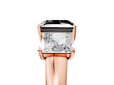Rose gold Three-Stone Fancy Black Princess Cut Cut Solitaire Ring with Classic Prong Setting_5