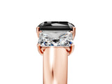 Rose gold Three-Stone Fancy Black Radiant Cut Cut Diamond Ring with Prong Setting and Classic Band_5