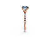 Rose gold Three-Stone Fancy Blue Asscher Cut Cut Diamond Pavé Band with Prong Setting_17