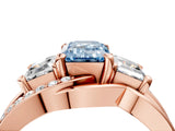 Rose gold Three-Stone Fancy Blue Emerald Cut Cut Diamond Split Shank Prong Set Ring_4