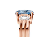 Rose gold Three-Stone Fancy Blue Oval Cut Cut Classic Band Prong Setting Ring_5