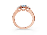 Rose gold Three-Stone Fancy Blue Pear Cut Cut Diamond Ring with Channel Set Band and Four-Prong Setting_27