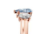Rose gold Three-Stone Fancy Blue Pear Cut Cut Solitaire Ring with Classic Prong Setting_5