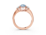Rose gold Three-Stone Fancy Blue Pear  Cut Diamond Ring with Channel-Set Band and Four-Prong Setting_52