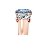 Rose gold Three-Stone Fancy Blue Radiant Cut Cut Diamond Ring with Prong Setting and Classic Band_5