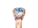 Rose gold Three-Stone Fancy Blue Round Cut Cut Diamond Ring with Channel Set Band and Four-Prong Setting_29