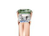 Rose gold Three-Stone Fancy Green Asscher Cut Cut Diamond Ring with Prong Setting and Classic Band_5