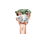 Rose gold Three-Stone Fancy Green Heart Cut Cut Diamond Ring with Channel Set Band and Four-Prong Setting_29