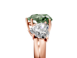 Rose gold Three-Stone Fancy Green Heart  Cut Diamond Ring with Channel-Set Band and Four-Prong Setting_27
