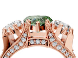 Rose gold Three-Stone Fancy Green Heart  Cut Diamond Ring with Channel-Set Band and Four-Prong Setting_37