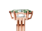 Rose gold Three-Stone Fancy Green Marquise Cut Cut Classic Band Prong Setting Ring_5