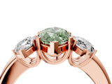 Rose gold Three-Stone Fancy Green Marquise Cut Cut Diamond Ring with Channel Set Band and Four-Prong Setting_28