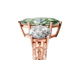 Rose gold Three-Stone Fancy Green Marquise Cut Cut Diamond Ring with Channel-Set Band and Prong Setting_5