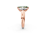 Rose gold Three-Stone Fancy Green Marquise Cut Cut Diamond Ring with Prong Setting and Classic Band_2