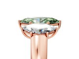 Rose gold Three-Stone Fancy Green Marquise Cut Cut Diamond Ring with Prong Setting and Classic Band_5