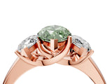 Rose gold Three-Stone Fancy Green Marquise Cut Cut Solitaire Ring with Classic Prong Setting_4