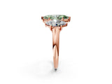 Rose gold Three-Stone Fancy Green Marquise Cut Diamond Engagement Ring with Prong Setting_5
