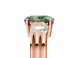 Rose gold Three-Stone Fancy Green Oval Cut Cut Classic Band Prong Setting Ring_5