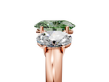 Rose gold Three-Stone Fancy Green Oval  Cut Diamond Ring with Channel-Set Band and Four-Prong Setting_53