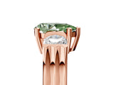 Rose gold Three-Stone Fancy Green Pear Cut Cut Classic Band Prong Setting Ring_5