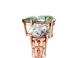 Rose gold Three-Stone Fancy Green Pear Cut Cut Diamond Ring with Channel-Set Band and Prong Setting_5