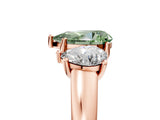 Rose gold Three-Stone Fancy Green Pear Cut Cut Solitaire Ring with Classic Prong Setting_5