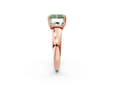 Rose gold Three-Stone Fancy Green Radiant Cut Cut Diamond Ring with Channel Set Band and Four-Prong Setting_2